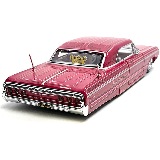 https://cdn.shopify.com/s/files/1/0504/9925/6496/files/1964-chevrolet-impala-ss-lowrider-pink-with-graphics-and-white-interior-lowriders-maisto-design-series-126-diecast-model-car-by-maisto-124372.jpg?v=1748405518