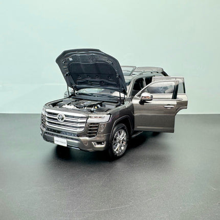 LCD Model Toyota Land Cruiser LC300 ZX Grey 1:18 Diecast Model Car - detailed collector display model