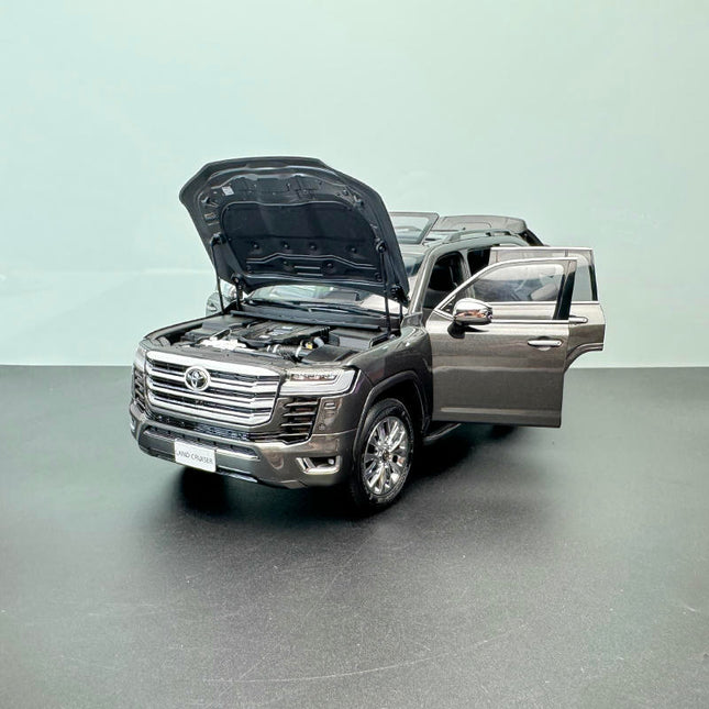 LCD Model Toyota Land Cruiser LC300 ZX Grey 1:18 Diecast Model Car - detailed collector display model