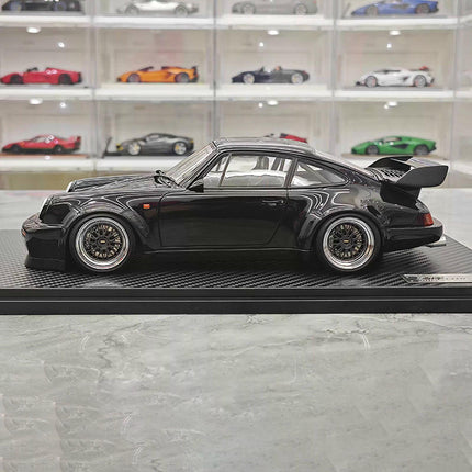 Ignition Model Porsche 964 RWB Blackbird Wangan Black 1:18 Resin Model Car - collectible scale model car