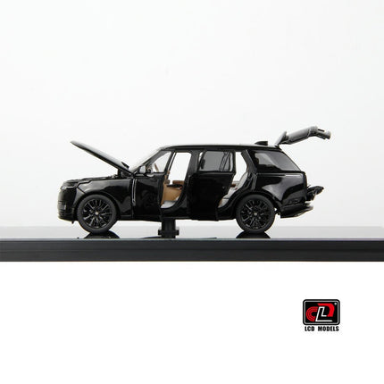 LCD Model Range Rover Black Full-Open With Acrylic Display 1:43 Diecast Model Car - scale model collectible piece
