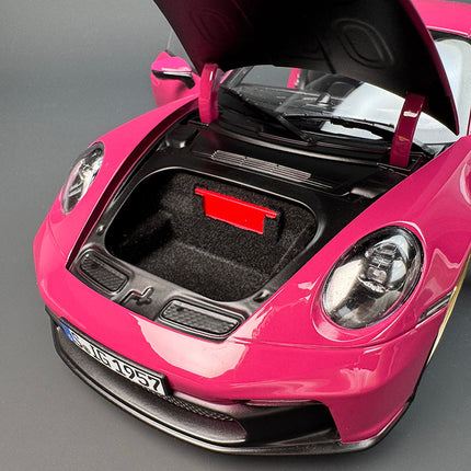 Norev Porsche 911 GT3 Rose Red 1:18 Diecast Model Car - fine scale model replica