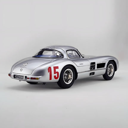 CMC Mercedes-Benz 300 SLR 1955 Uhlenhaut Coupe Silver 1:18 Diecast Model Car - showroom-quality model replica