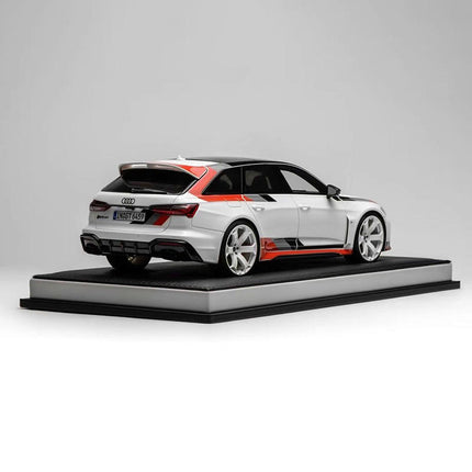Motorhelix Audi RS6 Avant GT Acona White 1:18 Resin Model Car - fine detailed model replica
