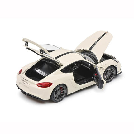 Schuco Porsche Cayman GT4 Off-White 1:18 Diecast Model Car - collectible scale model car