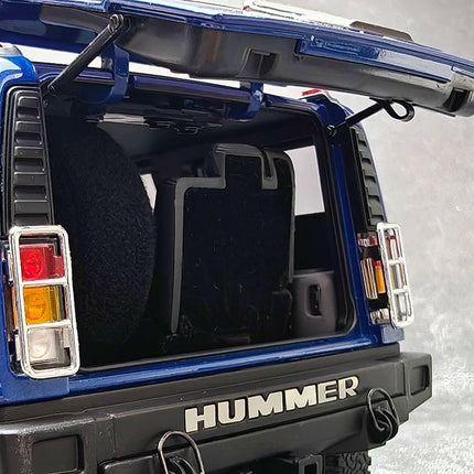 Highway 61 Hummer H2 Blue 1:18 Diecast Model Car - scale model collectible piece
