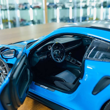 Minichamps 1/18 Porsche 911 GT3 RS 2024 Blue Diecast Model - scale model collectible piece