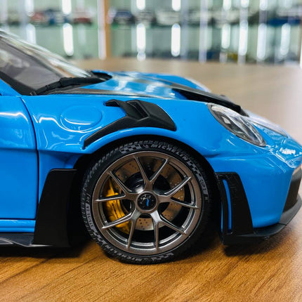 Minichamps 1/18 Porsche 911 GT3 RS 2024 Blue Diecast Model - premium collector scale model