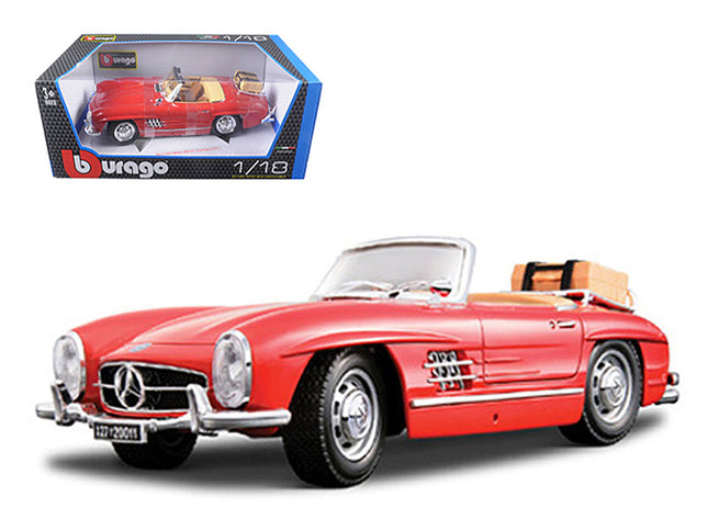 Bburago 1:18 1957 Mercedes 300SL Touring Convertible Red - detailed collector display model