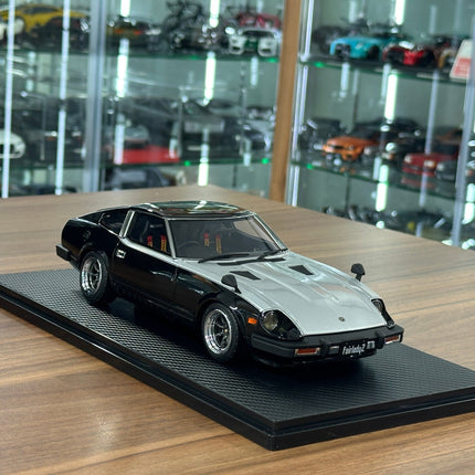Ignition Model 1:18 Nissan Fairlady Z S130 Resin Model Black/Silver - detailed collector display model