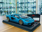 MR Collection 1:18 Lamborghini Countach LPi 800-4 Resin Model Blue Uranus - detailed collector display model