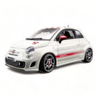 1/18 Diecast Abarth 500 White Bburago Scale Model Car - detailed collector display model