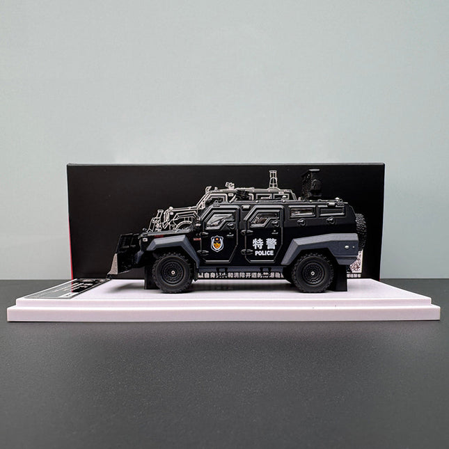 MB Spinosaurus Explosion-Proof Special Police 1:64 Diecast Model Car - studio product photo of the scale model