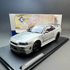 Solido Nissan GT-R R34 Z-Tune Silver 1:18 Diecast Model Car - detailed collector display model