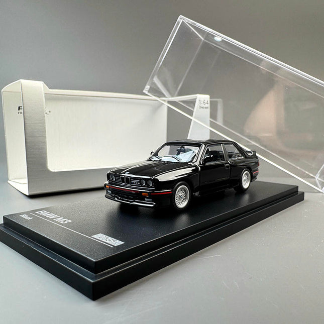 Almost Real BMW M3 (E30) Black 1:64 Diecast Model Car - detailed collector display model
