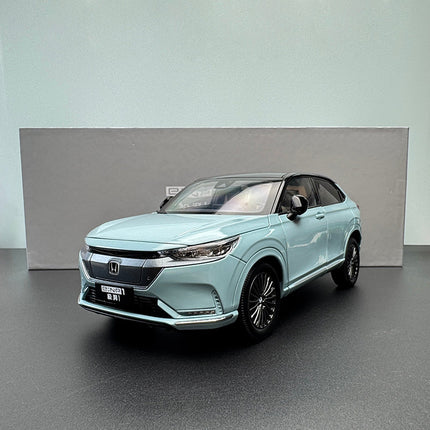 Original Model Honda Stylish Flame Blue 1:18 Diecast Model Car - studio product photo of the scale model