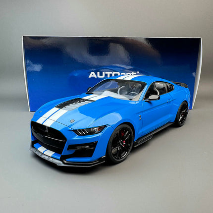 AutoArt Ford Mustang Shelby GT500 Blue 1:18 Diecast Model Car - collectible scale model car
