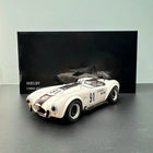 YX Car Model Shelby Cobra 427 S/C White No. 91 1:18 Diecast Model Car - detailed collector display model