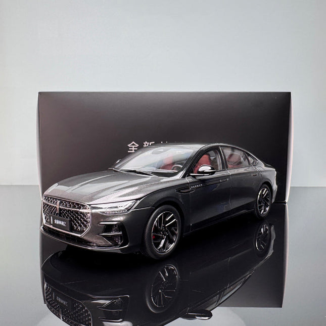 YX Car Model Changan Lincoln Z Gray 1:18 Diecast Model Car - detailed collector display model