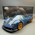 Almost Real Pagani Zonda Tricolore 2010 Blue Carbon Fiber 1:18 Diecast Model Car - detailed collector display model