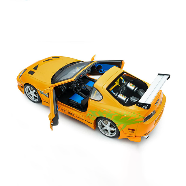 Solido Toyota Supra MK4 A80 Convertible Black 1:18 Diecast Model Car - studio product photo of the scale model
