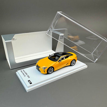 Almost Real Lexus LC500 2018 Yellow 1:64 Diecast Model Car - scale model for display