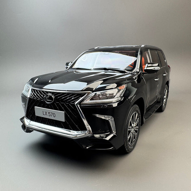LCD Model Lexus LX570 Black 1:18 Diecast Model Car - detailed collector display model