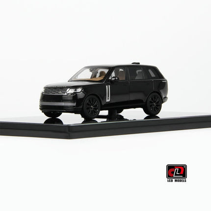 LCD Model Range Rover Black Full-Open With Acrylic Display 1:43 Diecast Model Car - detailed collector display model