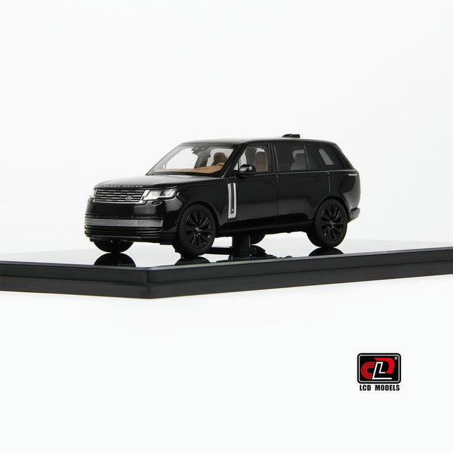 LCD Model Range Rover Black Full-Open With Acrylic Display 1:43 Diecast Model Car - detailed collector display model