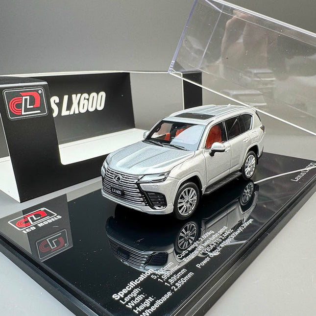 LCD Model Lexus LX600 Silver 1:43 Diecast Model Car - detailed collector display model