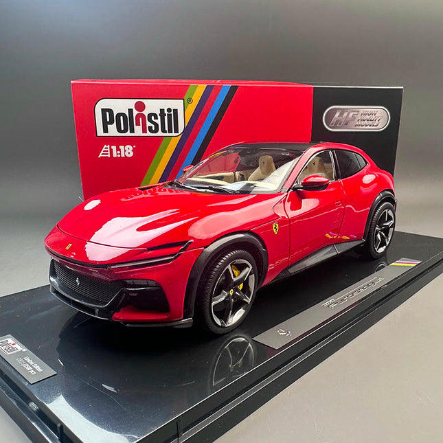 Polistil Ferrari Purosangue FUV Metallic Red 1:18 Diecast Model Car - studio product photo of the scale model
