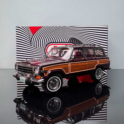 DD Model Jeep Wagoneer 1963 Metallic Red 1:18 Diecast Model Car - studio product photo of the scale model