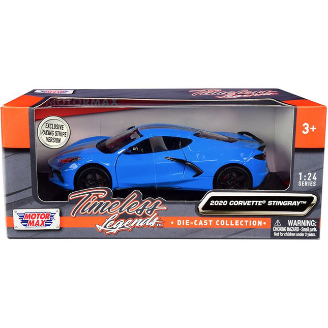 https://cdn.shopify.com/s/files/1/0504/9925/6496/files/2020-chevrolet-corvette-c8-stingray-blue-with-silver-racing-stripes-timeless-legends-124-diecast-model-car-by-motormax-333995.jpg?v=1748417970