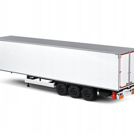 2022 White Refrigerated Trailer Solido 1:24 Diecast Model With Custom License Plates