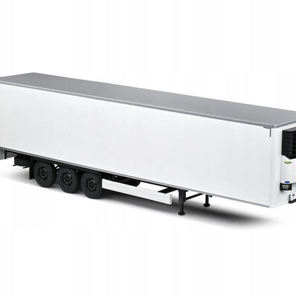 2022 White Refrigerated Trailer Solido 1:24 Diecast Model With Custom License Plates