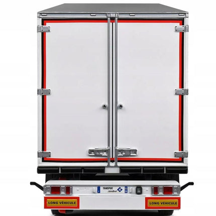 2022 White Refrigerated Trailer Solido 1:24 Diecast Model With Custom License Plates