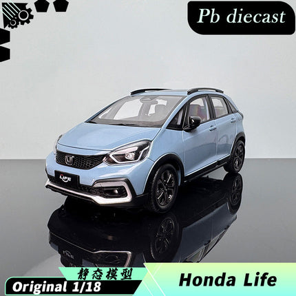 YX Car Model Honda LIFE Blue 1:18 Diecast Model Car - detailed collector display model