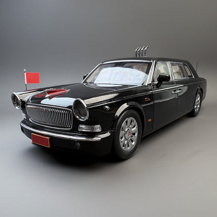 Hongqi Classic Sedan Black 1:18 Diecast Model Car - detailed model car replica