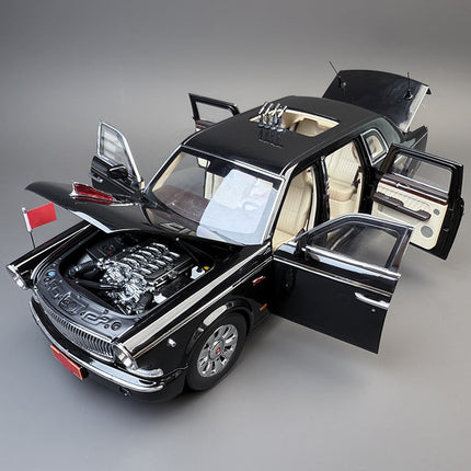 Hongqi Classic Sedan Black 1:18 Diecast Model Car - model display piece for collectors