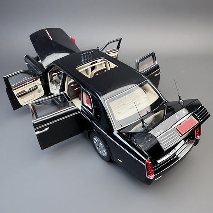 Hongqi Classic Sedan Black 1:18 Diecast Model Car - fine scale model replica
