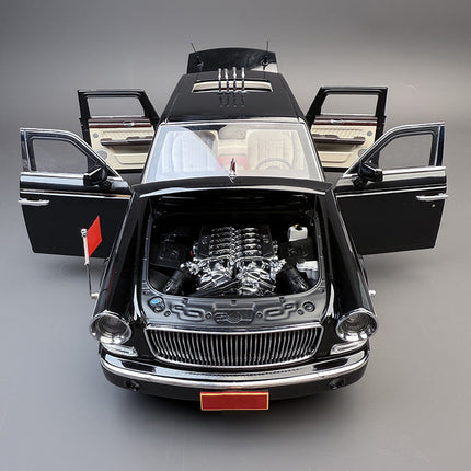 Hongqi Classic Sedan Black 1:18 Diecast Model Car - collector-grade scale model