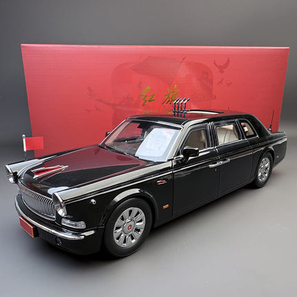 Hongqi Classic Sedan Black 1:18 Diecast Model Car - hand-finished display model