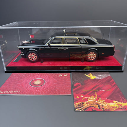 Hongqi Classic Sedan Black 1:18 Diecast Model Car - scale model for display