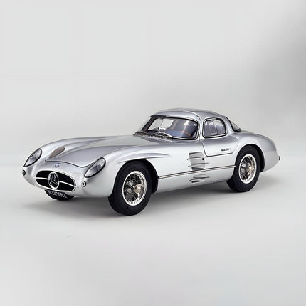 CMC Mercedes-Benz 300 SLR 1955 Uhlenhaut Coupe Silver 1:18 Diecast Model Car - collectible scale model car