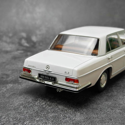 KK Scale Mercedes-Benz 300SEL 6.3 W109 White 1:18 Diecast Model Car - fine detailed model replica