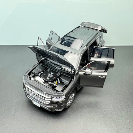 LCD Model Toyota Land Cruiser LC300 ZX Grey 1:18 Diecast Model Car - fine detailed model replica