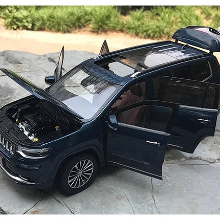 YX Car Model Jeep Grand Commander Blue 1:18 Diecast Model Car - showroom-quality model replica