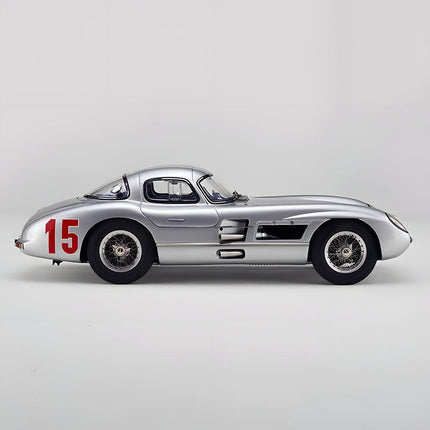 CMC Mercedes-Benz 300 SLR 1955 Uhlenhaut Coupe Silver 1:18 Diecast Model Car - scale model collectible piece
