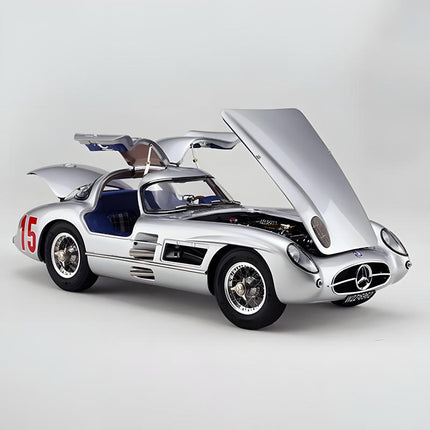 CMC Mercedes-Benz 300 SLR 1955 Uhlenhaut Coupe Silver 1:18 Diecast Model Car - hand-finished display model