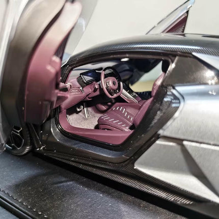 Original Model BYD Yangwang U9 EV Hypercar Silver 1:18 Diecast Model Car - premium scale model collectible